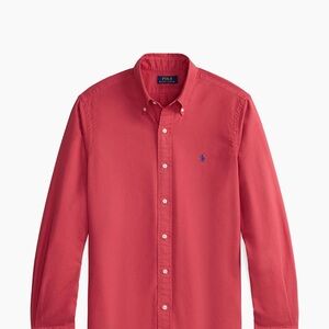 Polo by Ralph Lauren Men's Casual Red Button Down Shirt